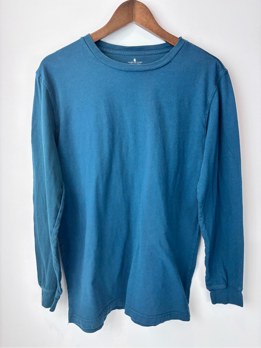 Stafford Tailored Culture Men's M Blue Long Sleeve T-Shirt 100% Cotton